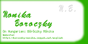 monika boroczky business card