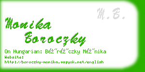 monika boroczky business card